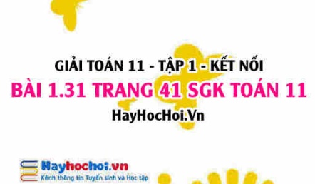 Giải bài 1.31 trang 41 Toán 11 tập 1 SGK Kết nối tri thức